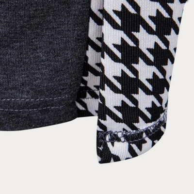 Herren Strickjacke mit Hahnentrittmuster