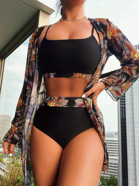 Gabriela® | Stilvolle bedruckte High-Waist-Bademode
