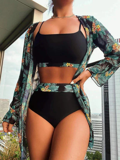 Gabriela® | Stilvolle bedruckte High-Waist-Bademode