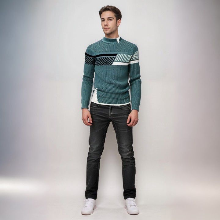 Elias | Gestrickter Pullover aus Baumwollmischung mit Muster