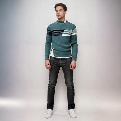 Elias | Gestrickter Pullover aus Baumwollmischung mit Muster