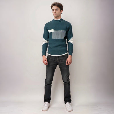 Elias | Gestrickter Pullover aus Baumwollmischung mit Muster