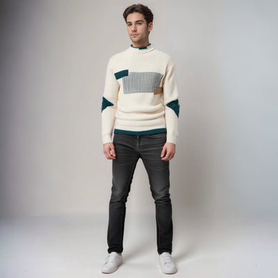 Elias | Gestrickter Pullover aus Baumwollmischung mit Muster
