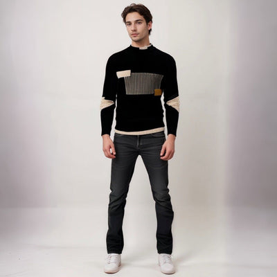 Elias | Gestrickter Pullover aus Baumwollmischung mit Muster