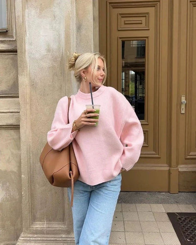 Oversize-Pullover | Hoher Kragen | Lässiger Komfort