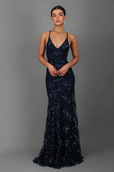 Elegantes Glitzer Abendkleid