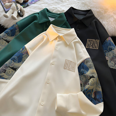 Dennis | Retro-inspirierte Hemdjacke mit gesticktem Bären