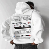 Nissan Ares GTR Auto Weißer Hoodie