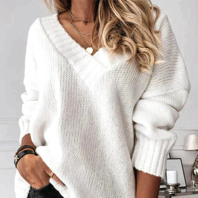 Susa - kaschmir pullover - damen strickpullover mit v ausschnitt