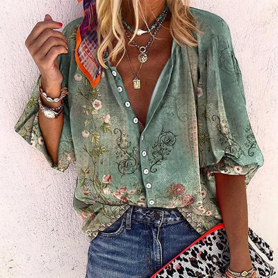 Felicia | Bluse mit Vintage-Druck