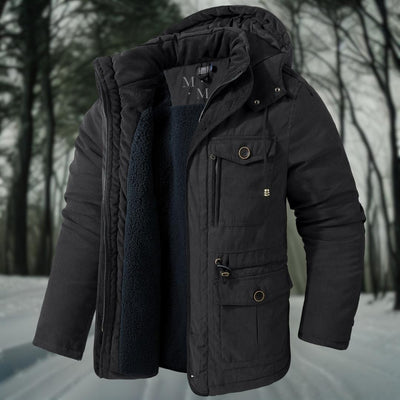 Herren Winterjacke | Lässig mit Kapuze und Taschen