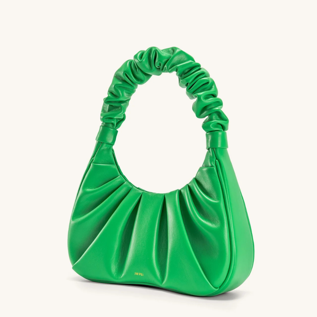 Handtasche mit Raffung | Halbmond-Form | Modisch & Modern