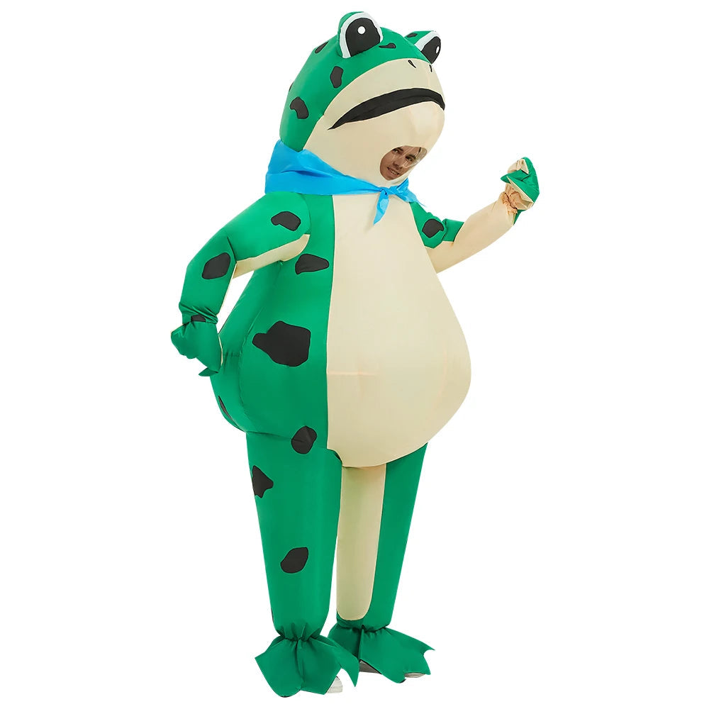 Aufblasbares Frosch-Kostüm Unisex | Ganzkörper & Reißverschluss