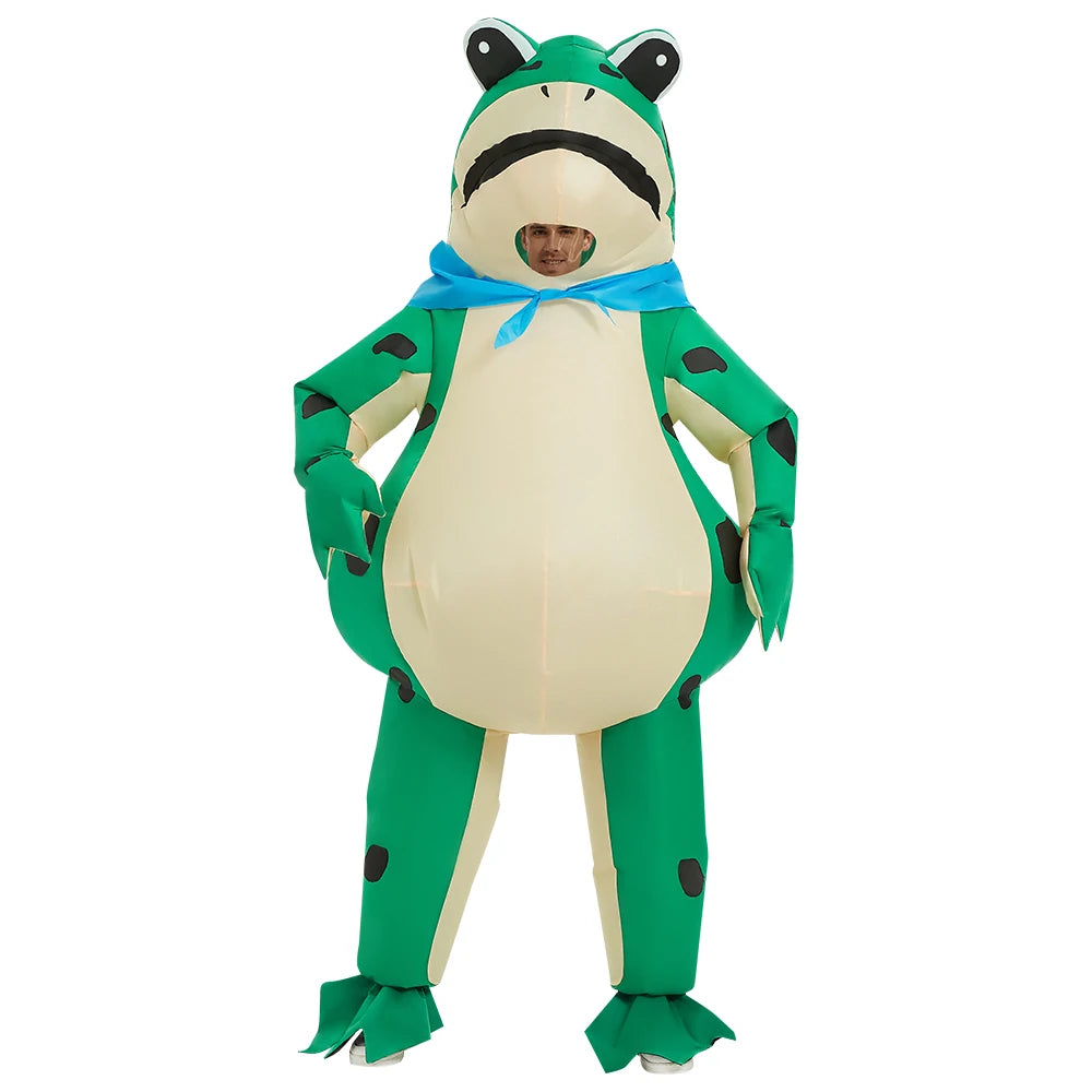 Aufblasbares Frosch-Kostüm Unisex | Ganzkörper & Reißverschluss
