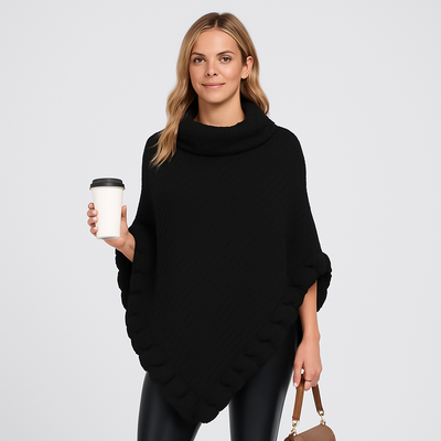 Maribeth | Cardigan mit Kunstpelzbesatz und asymmetrischem Saum