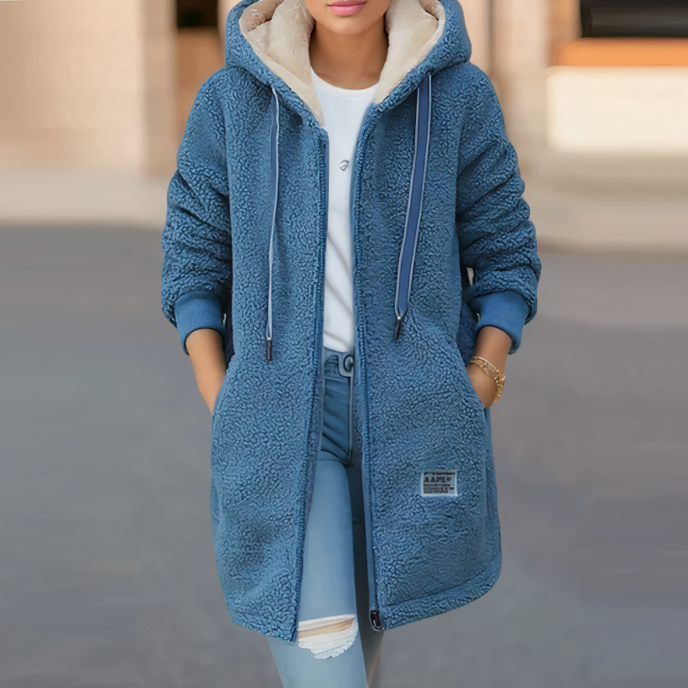 Lässige Damen-Kapuzenjacke