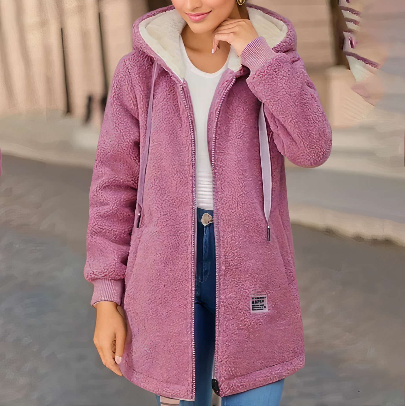 Lässige Damen-Kapuzenjacke