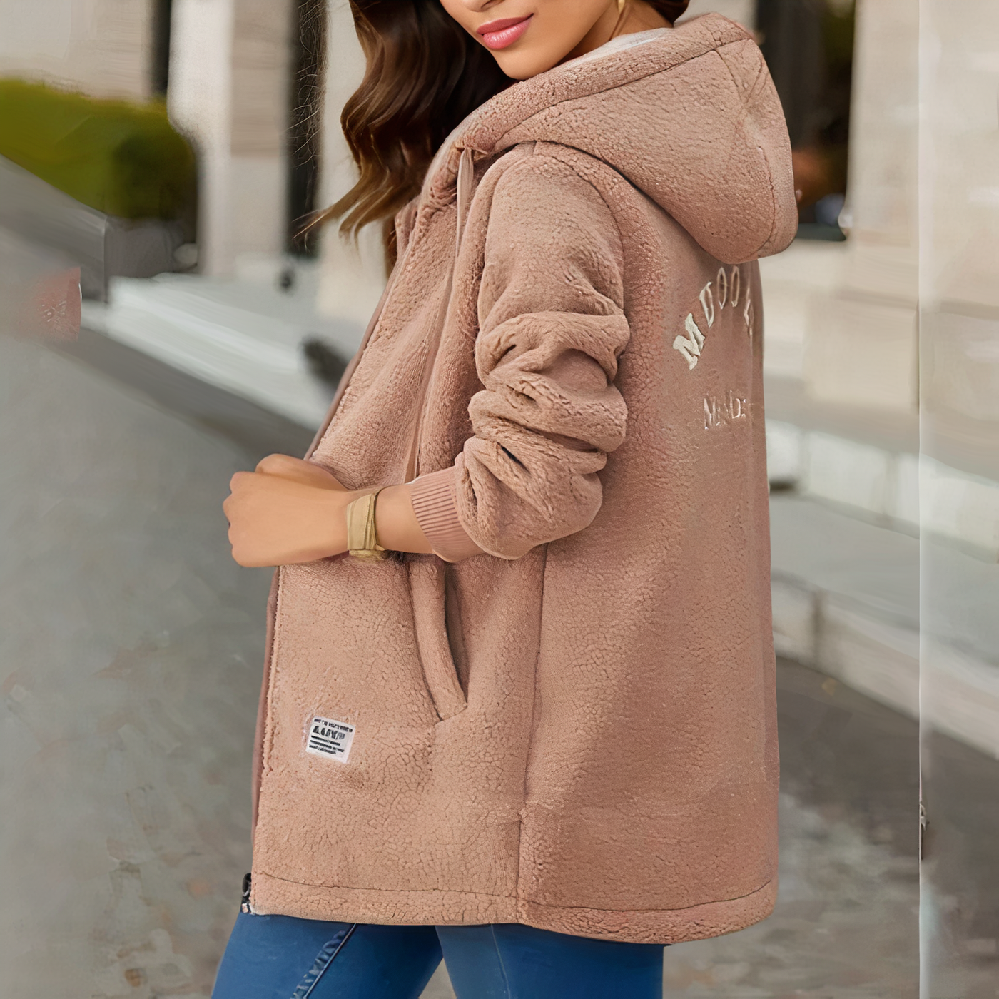 Lässige Damen-Kapuzenjacke