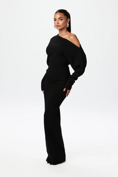 Schulterfreies Strickkleid | Figurbetont & Elegant | Zeitloser Stil
