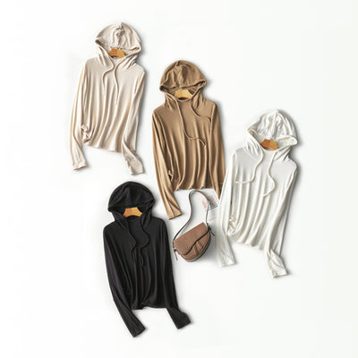 Femme Leichtgewicht Langarm Hoodie Heidi-Mode