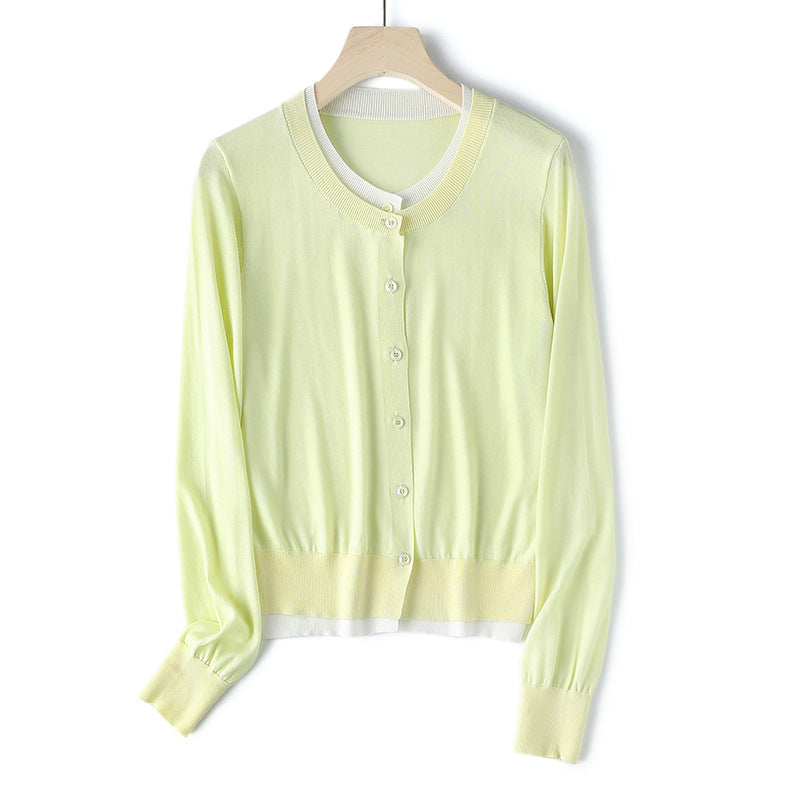 Femme Leichtes Knopf-Cardigan Heidi-Mode 1747971568