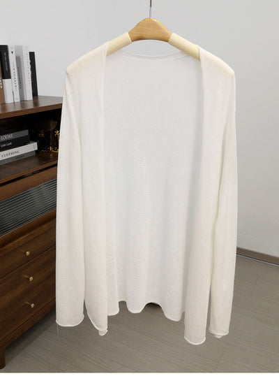 Femme Oversized Leichtgewicht Drapierte Strickjacke Heidi-Mode