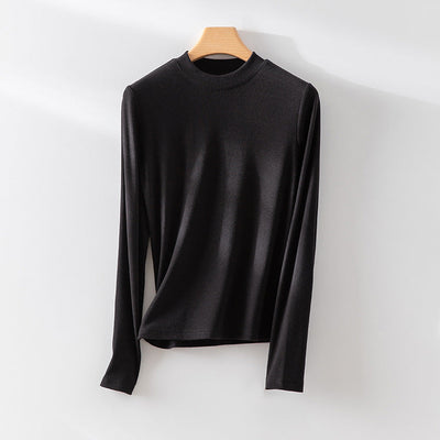Femme Langarm Minimalistisches Top Heidi-Mode