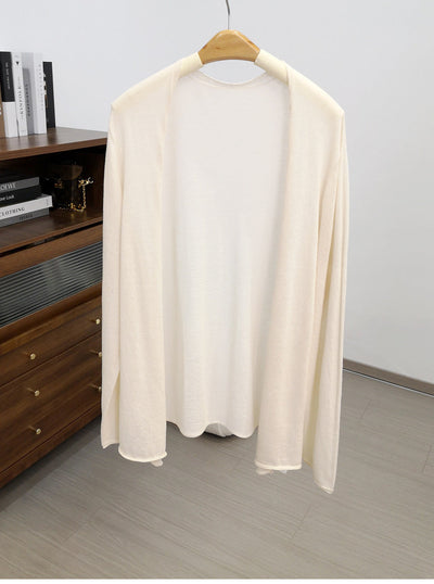 Femme Oversized Leichtgewicht Drapierte Strickjacke Heidi-Mode