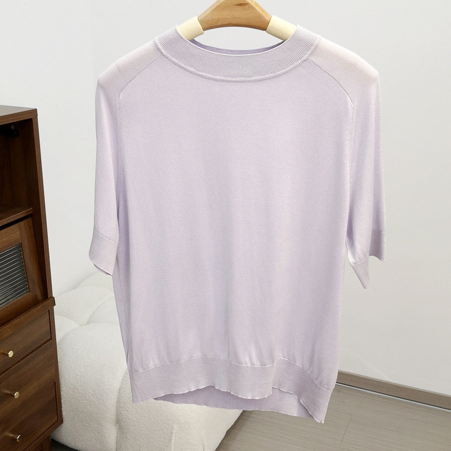Femme Relaxed Fit Kurzarm Strickoberteil Heidi-Mode
