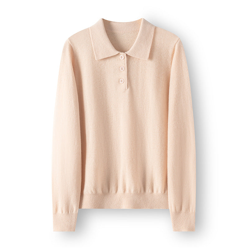 Femme Leichter Polo Pullover Heidi-Mode