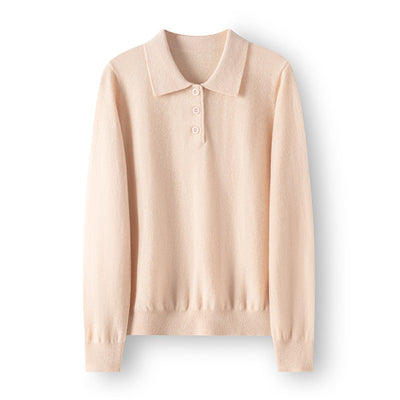 Femme Leichter Polo Pullover Heidi-Mode