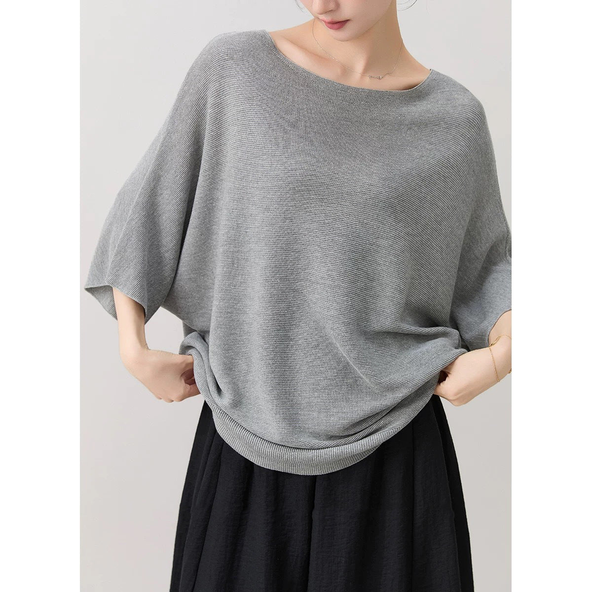 Femme Übergroße Leichte Strickoberteile Heidi-Mode
