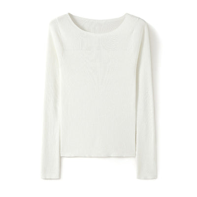 Femme Rippstrick Langarmstrickoberteil Heidi-Mode
