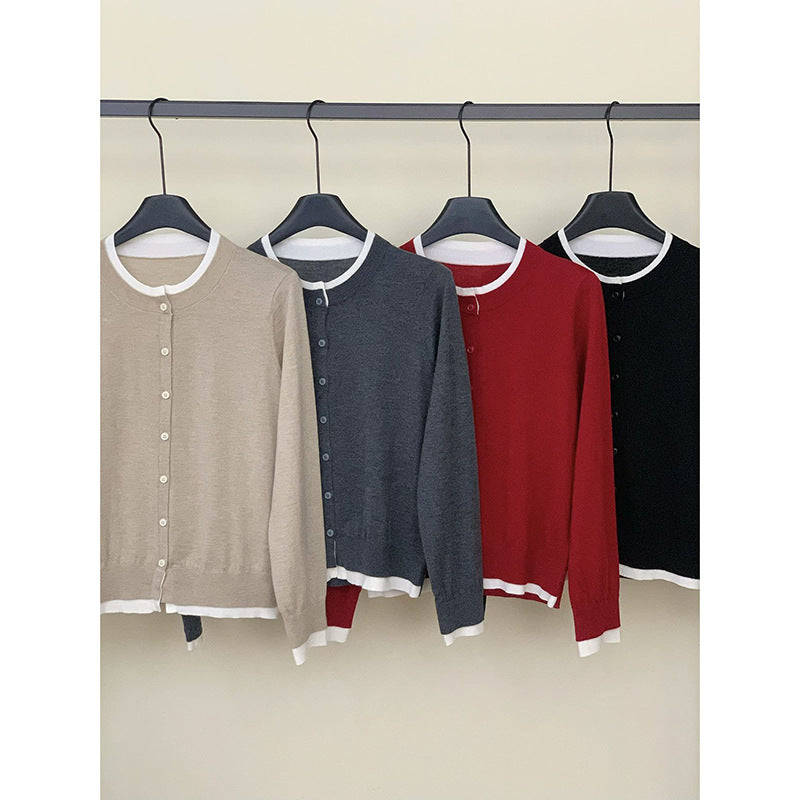 Femme Leichtgewicht Knopfront-Cardigan Heidi-Mode