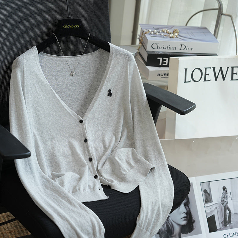 Femme Relaxed Fit V-Ausschnitt Cardigan Heidi-Mode