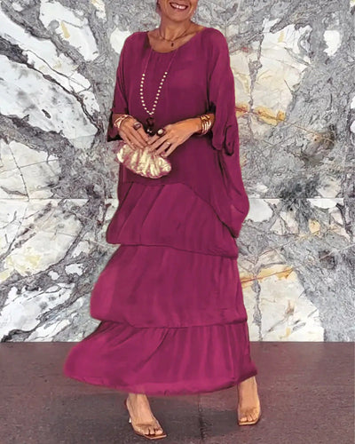 Delia® | Marianne Langes handgefertigtes Lagenkleid