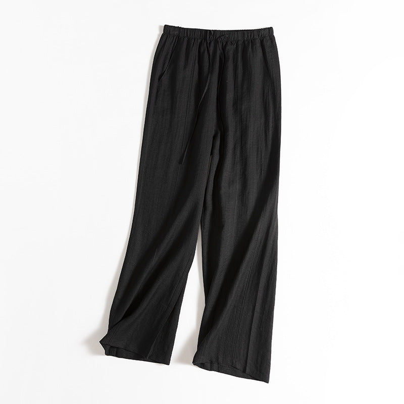 Damen Entspannte Weite Leinenhose Heidi-Mode