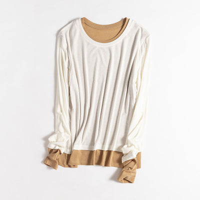Femme Schicht Langarm-T-Shirt Heidi-Mode