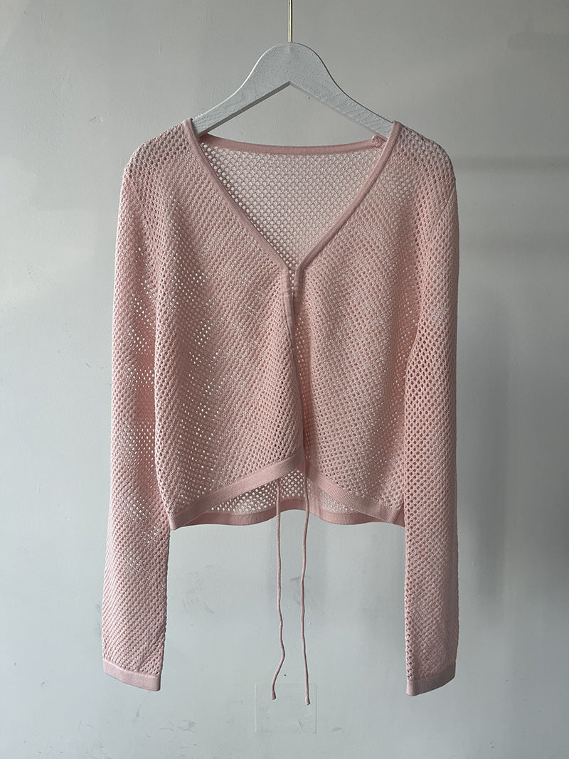 Femme Leichtgewicht Offen Strickjacke Heidi-Mode