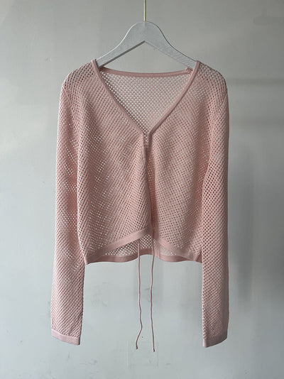 Femme Leichtgewicht Offen Strickjacke Heidi-Mode