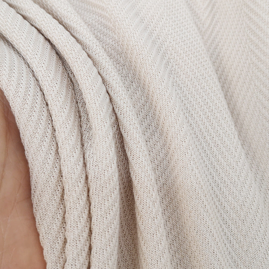 Femme Off-Shoulder Strukturiertes Strickoberteil Heidi-Mode