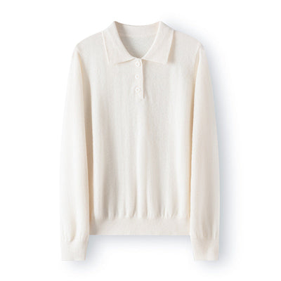 Femme Leichter Polo Pullover Heidi-Mode