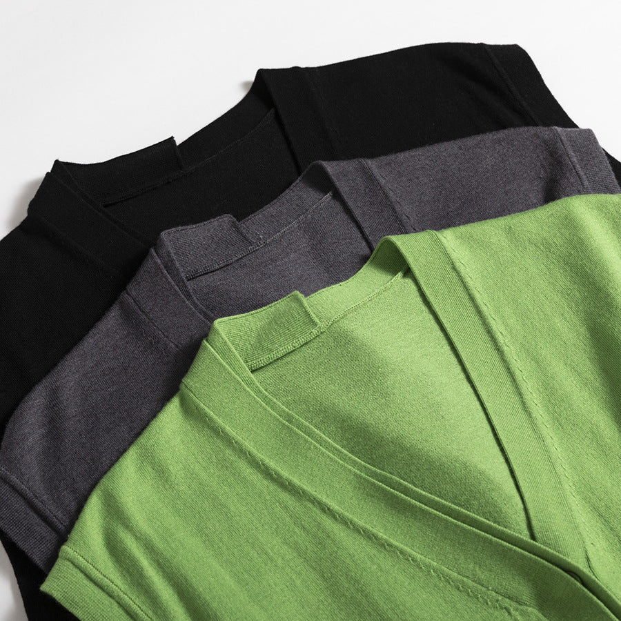 Damen Leichter Kurzarm Cardigan Heidi-Mode