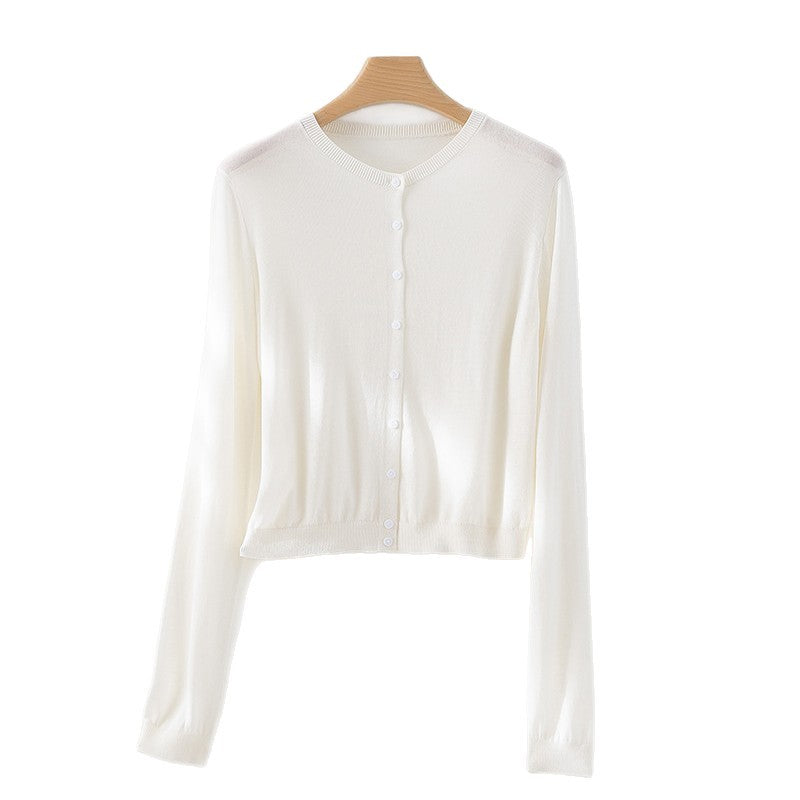 Femme Leichtgewicht Knopf-Front Strickjacke Heidi-Mode