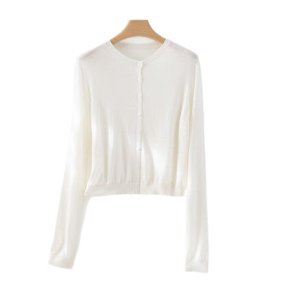Femme Leichtgewicht Knopf-Front Strickjacke Heidi-Mode