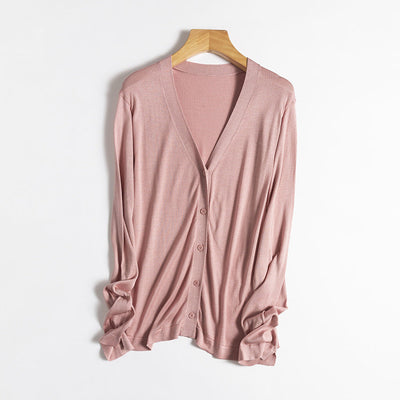 Femme Leichtgewicht V-Ausschnitt Cardigan Heidi-Mode 1747972212