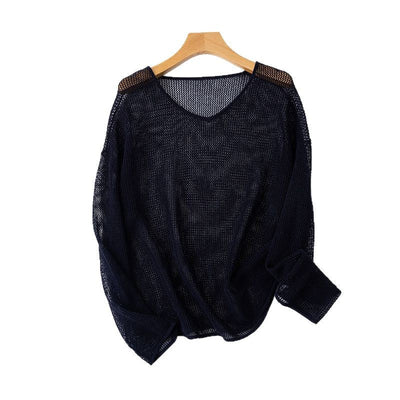 Femme Leichtgewicht V-Ausschnitt Strickpullover Heidi-Mode