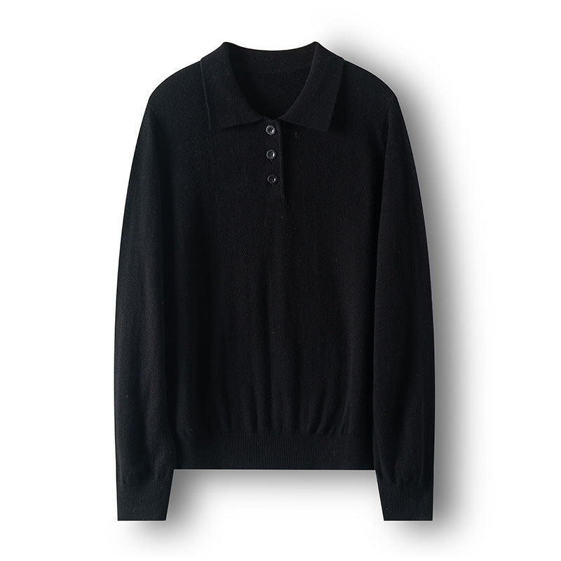 Femme Leichter Polo Pullover Heidi-Mode