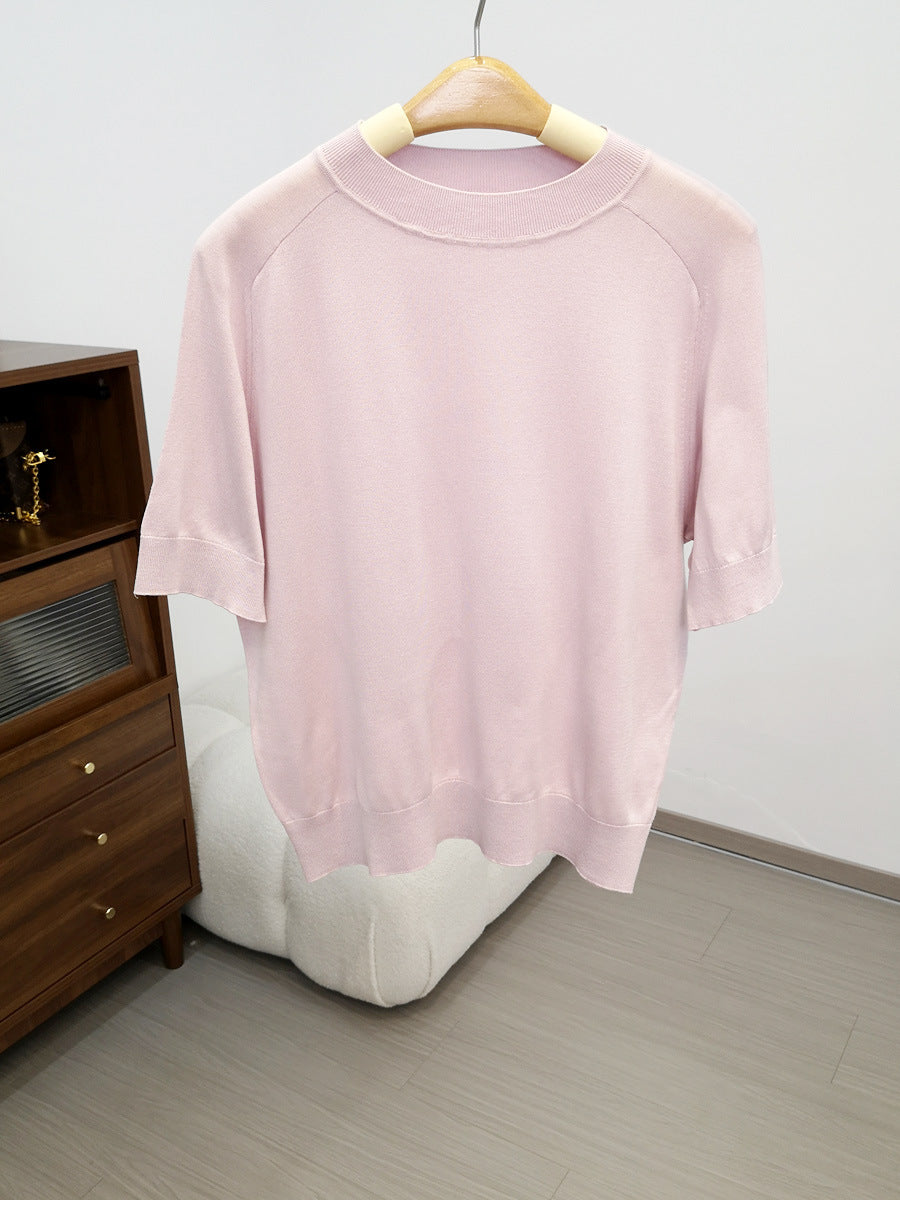 Femme Relaxed Fit Kurzarm Strickoberteil Heidi-Mode