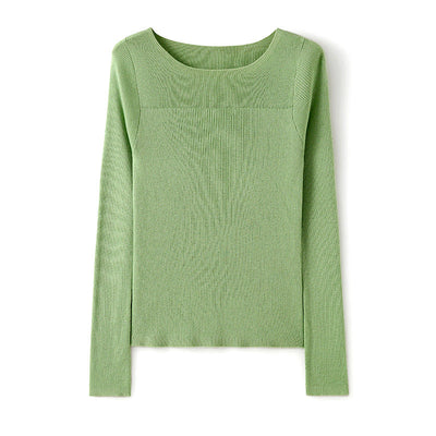 Femme Rippstrick Langarmstrickoberteil Heidi-Mode